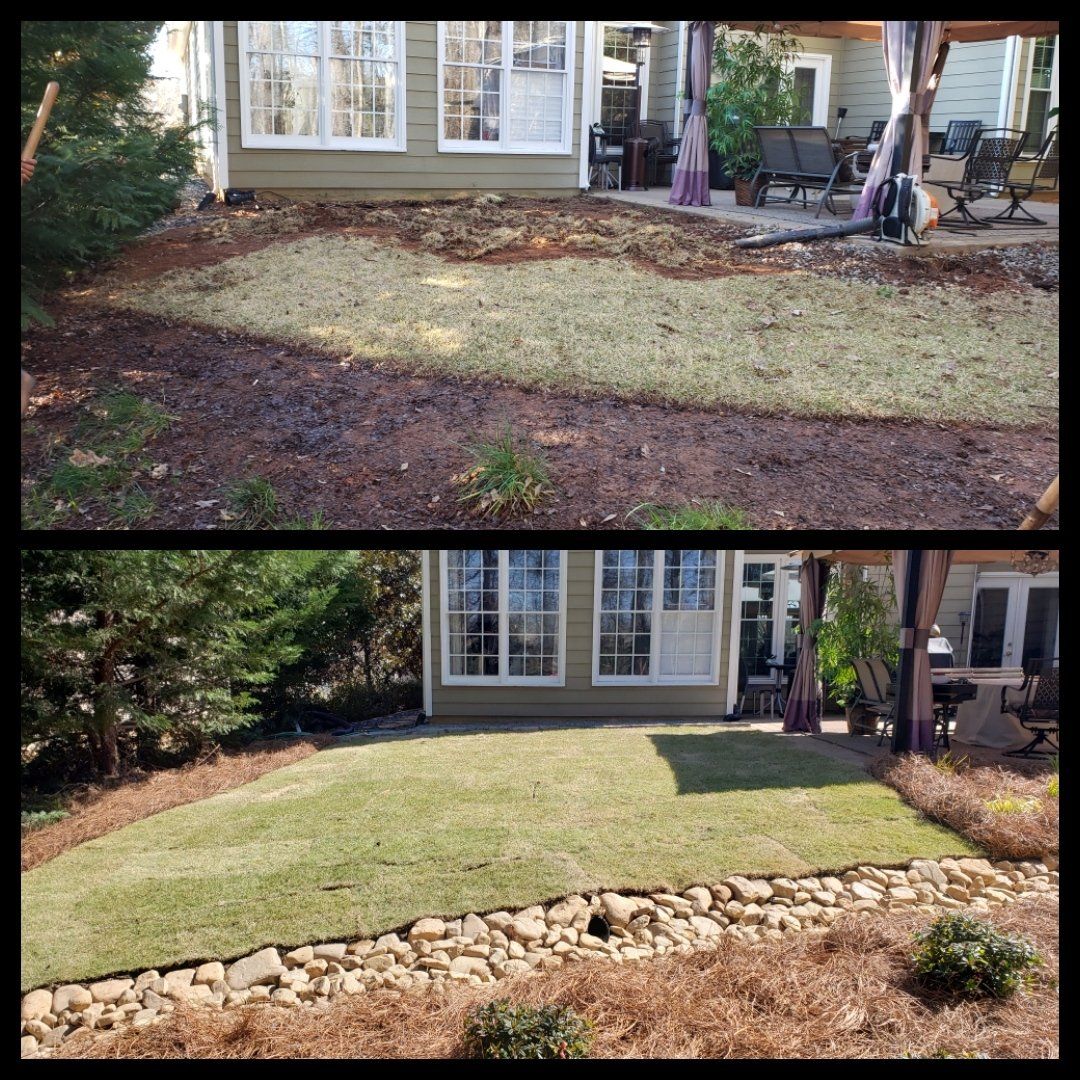 Before and after landscape