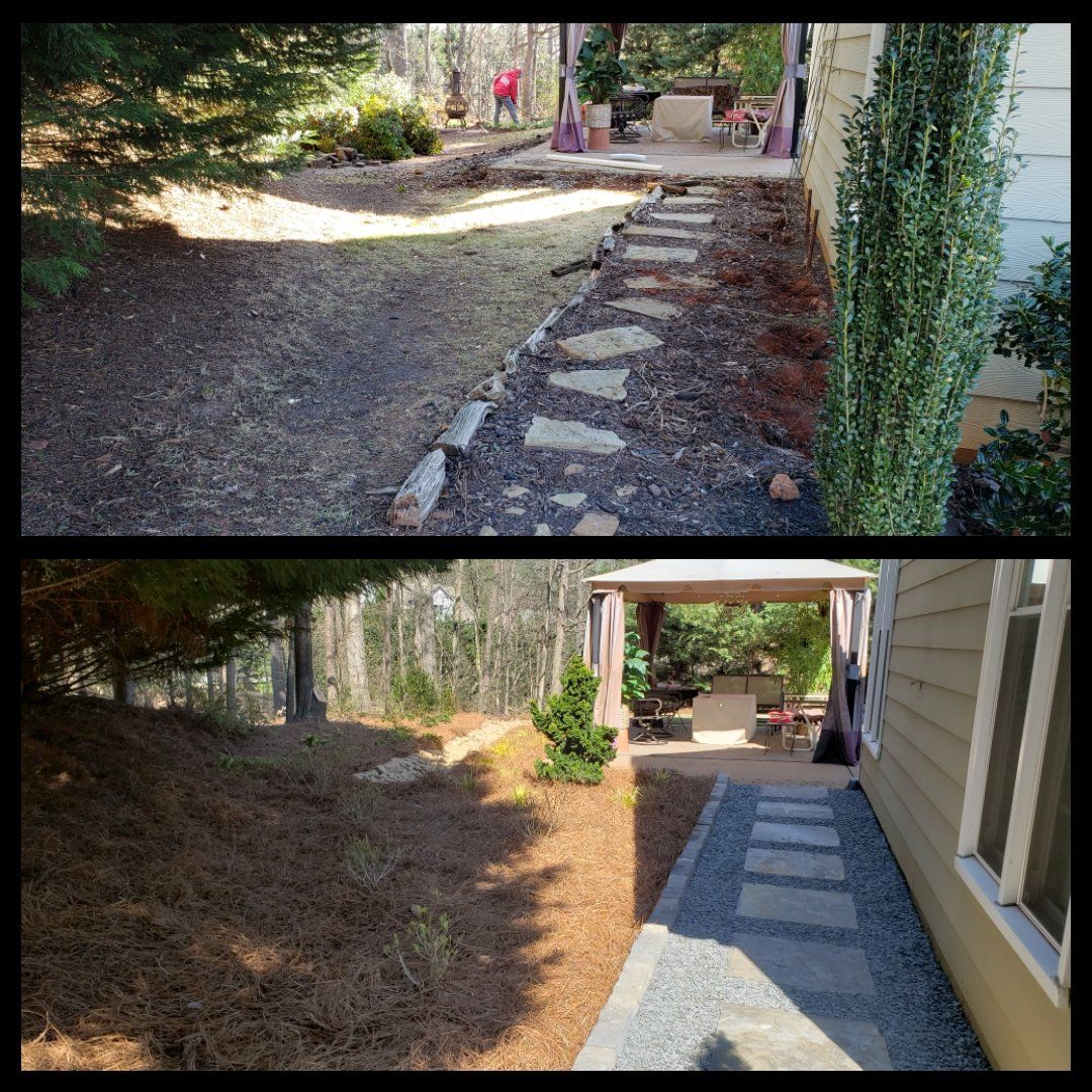 Before and after landscape