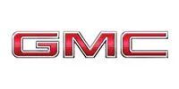 GMC logo: red letters with a silver outline on a white background.