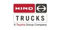 Hino Trucks logo: Red and black rectangles, white text 