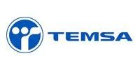 TEMSA logo: blue circle with a stylized 