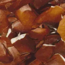 Chopped brown and white mushrooms, close-up view, possibly prepared for cooking, showing texture.