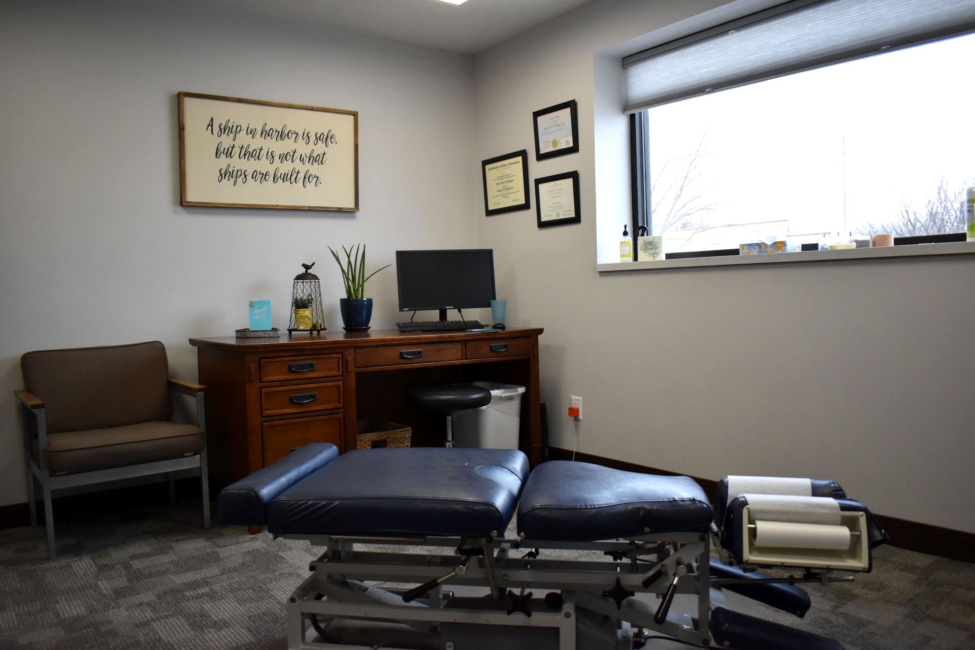 Learn More About Services chiropractic treatment room