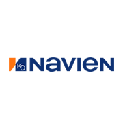 Navien logo in blue and orange on a white background