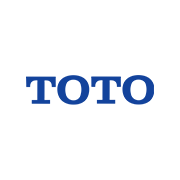 Blue “TOTO” logo on a white background