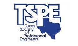 The logo for the texas society of professional engineers.