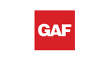 GAF logo in white text on a red square.