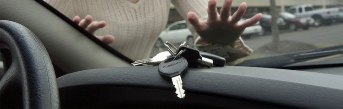 Car key locked inside a car