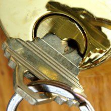 Key in a door lock