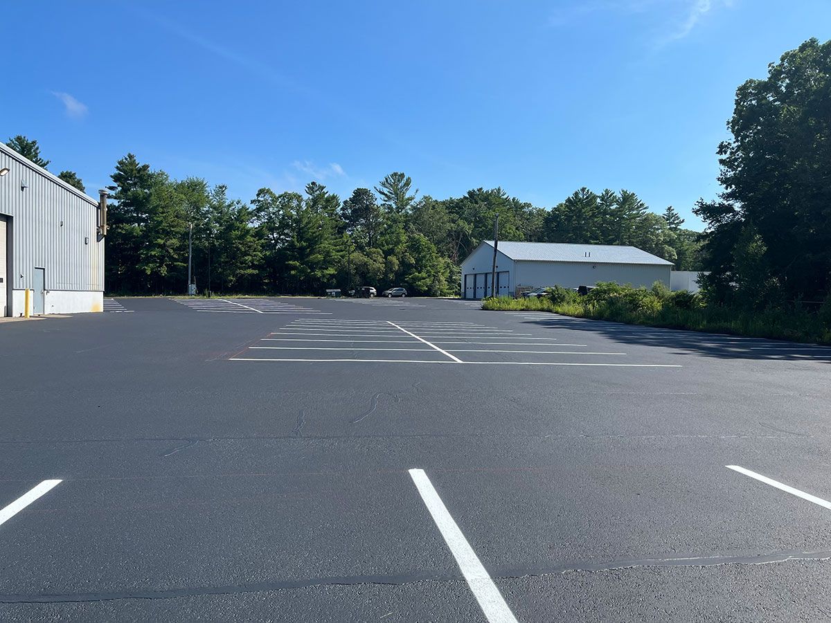 Parking space line striping