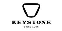 Keystone logo with a black trapezoid icon