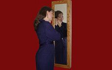 woman and a mirror