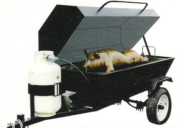 Towable pig roaster