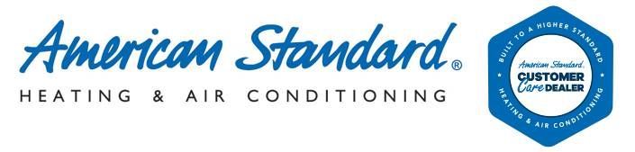 The logo for american standard heating and air conditioning