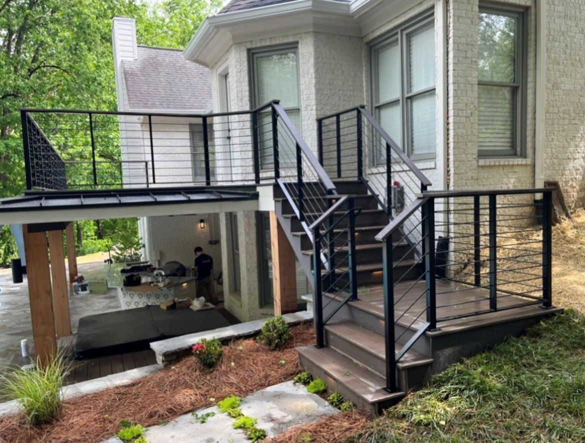 house stairs with railings