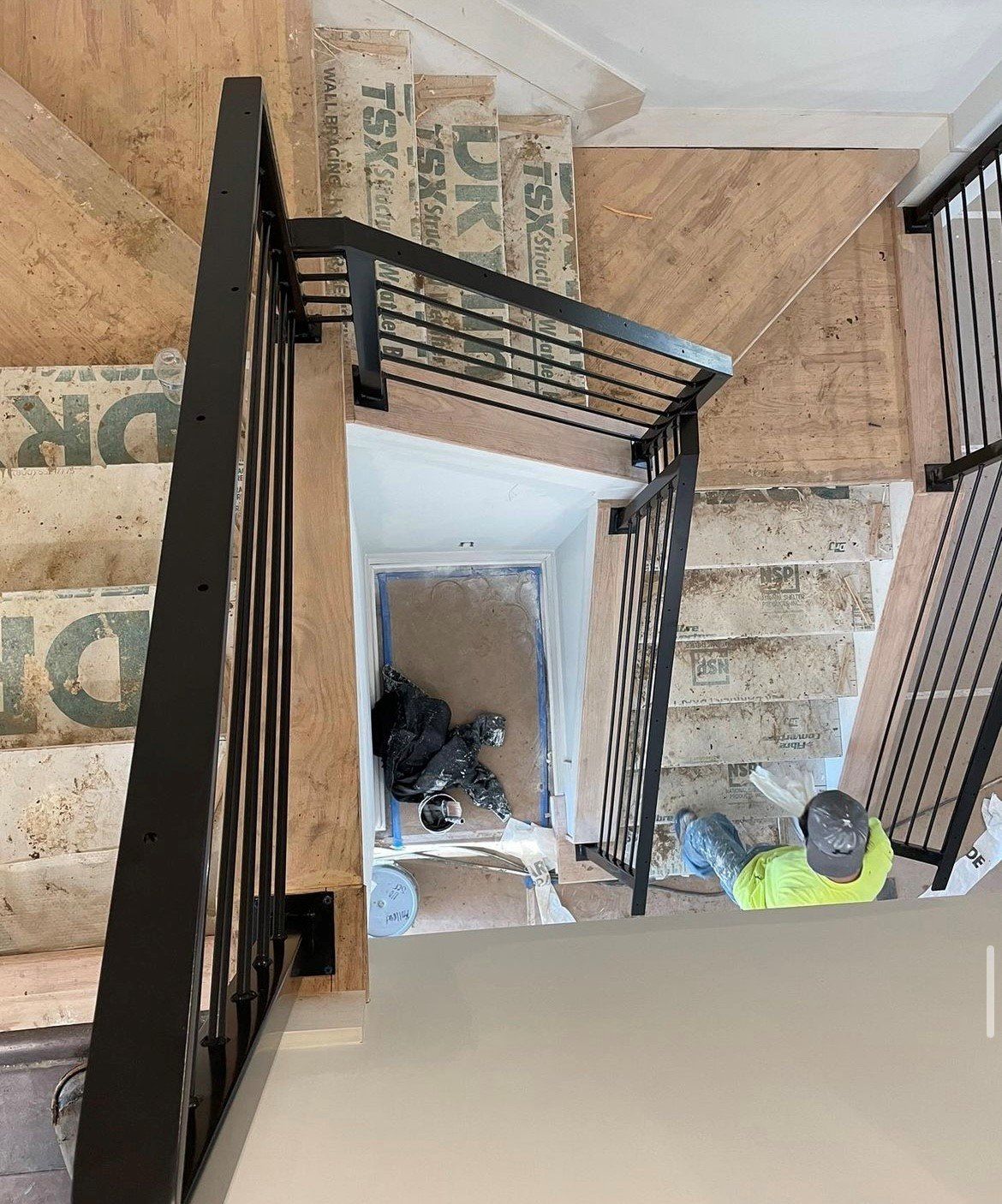 house stairs with railings