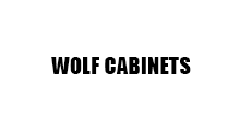 Wolf Cabinets logo in black text on a white background.