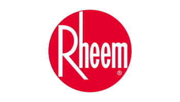 A red circle with the word rheem on it
