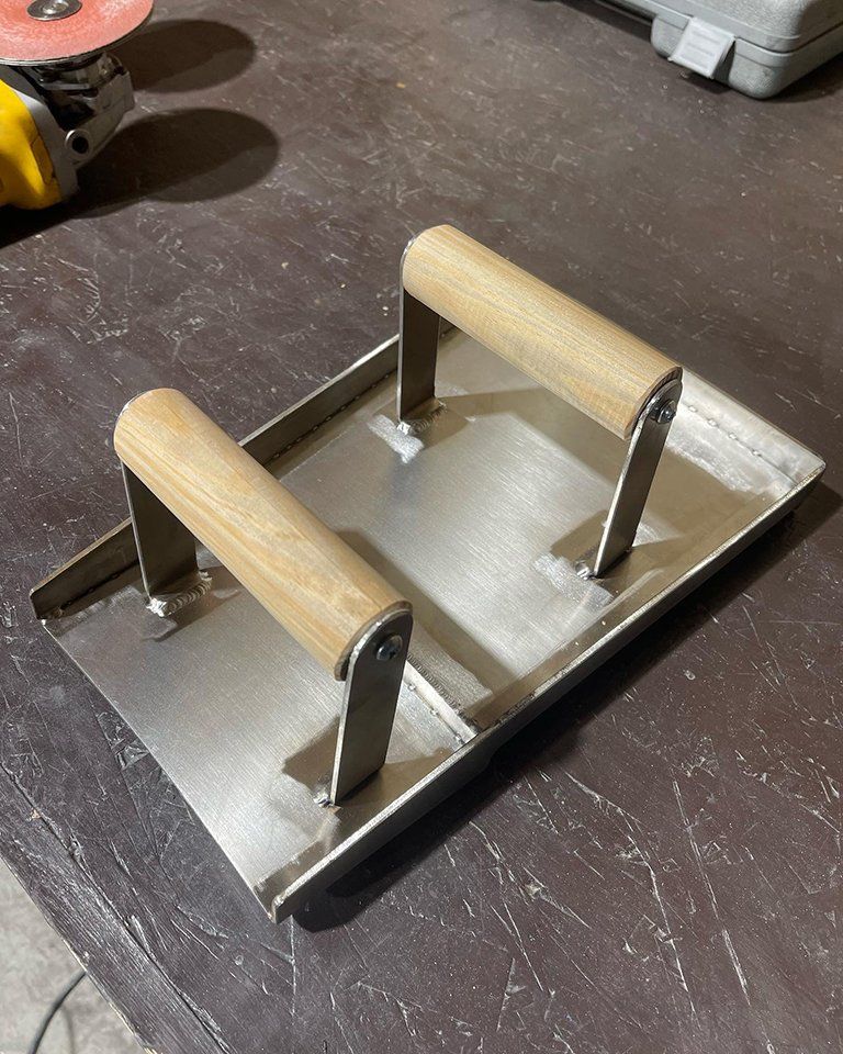 Metal with holder