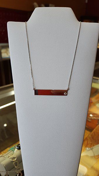 silver bar necklace