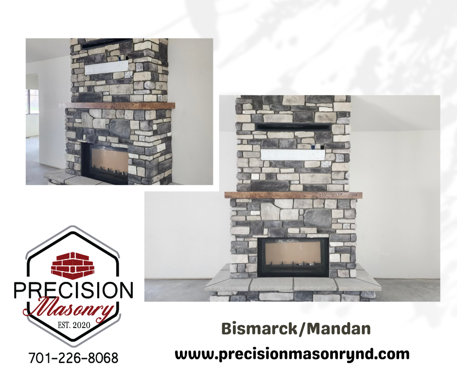 Fireplace with concrete