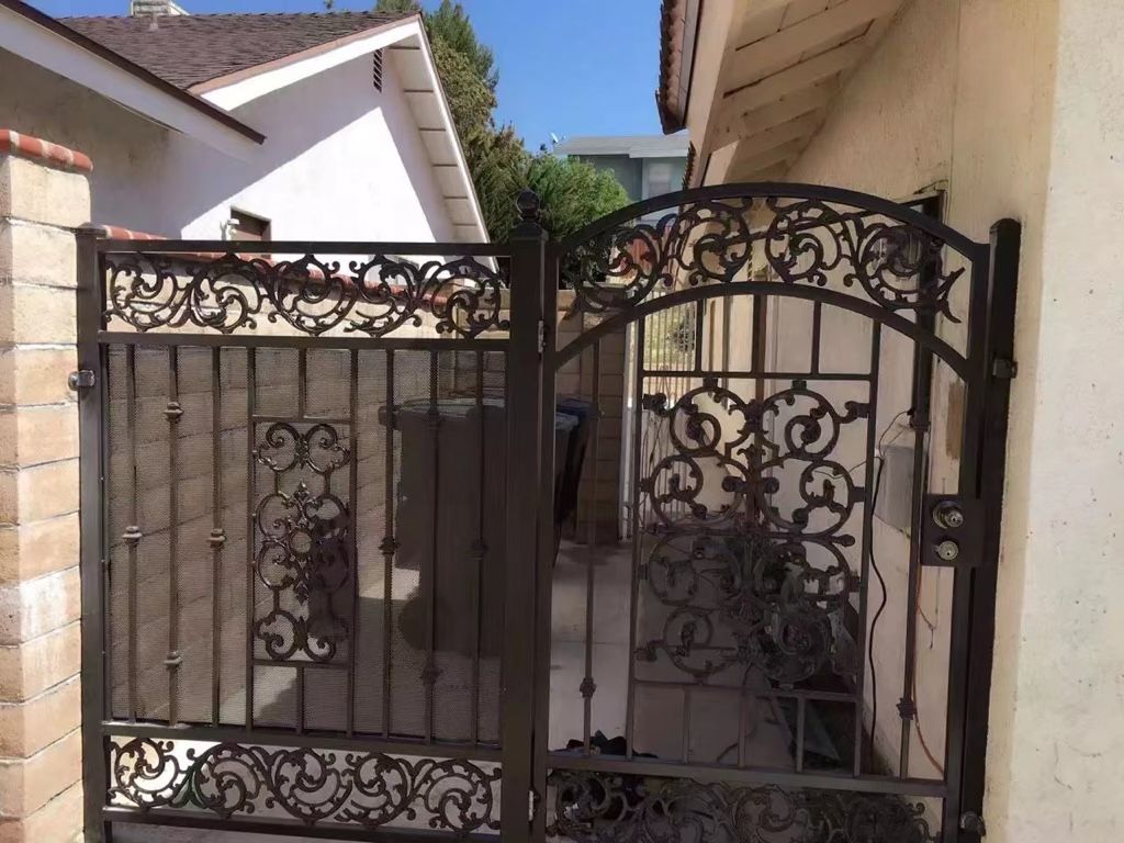 Residential black iron gates