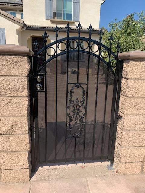 Black iron gate