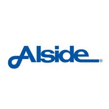 Alside logo in blue text on a white background