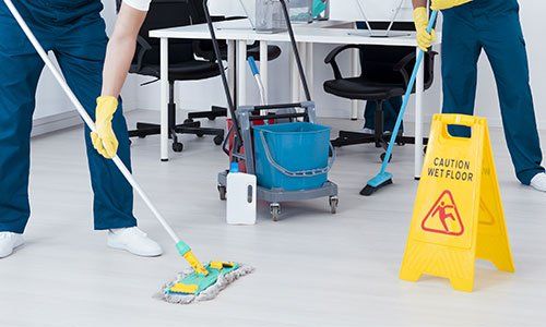 Learn More About Janitorial Services cleaning floor