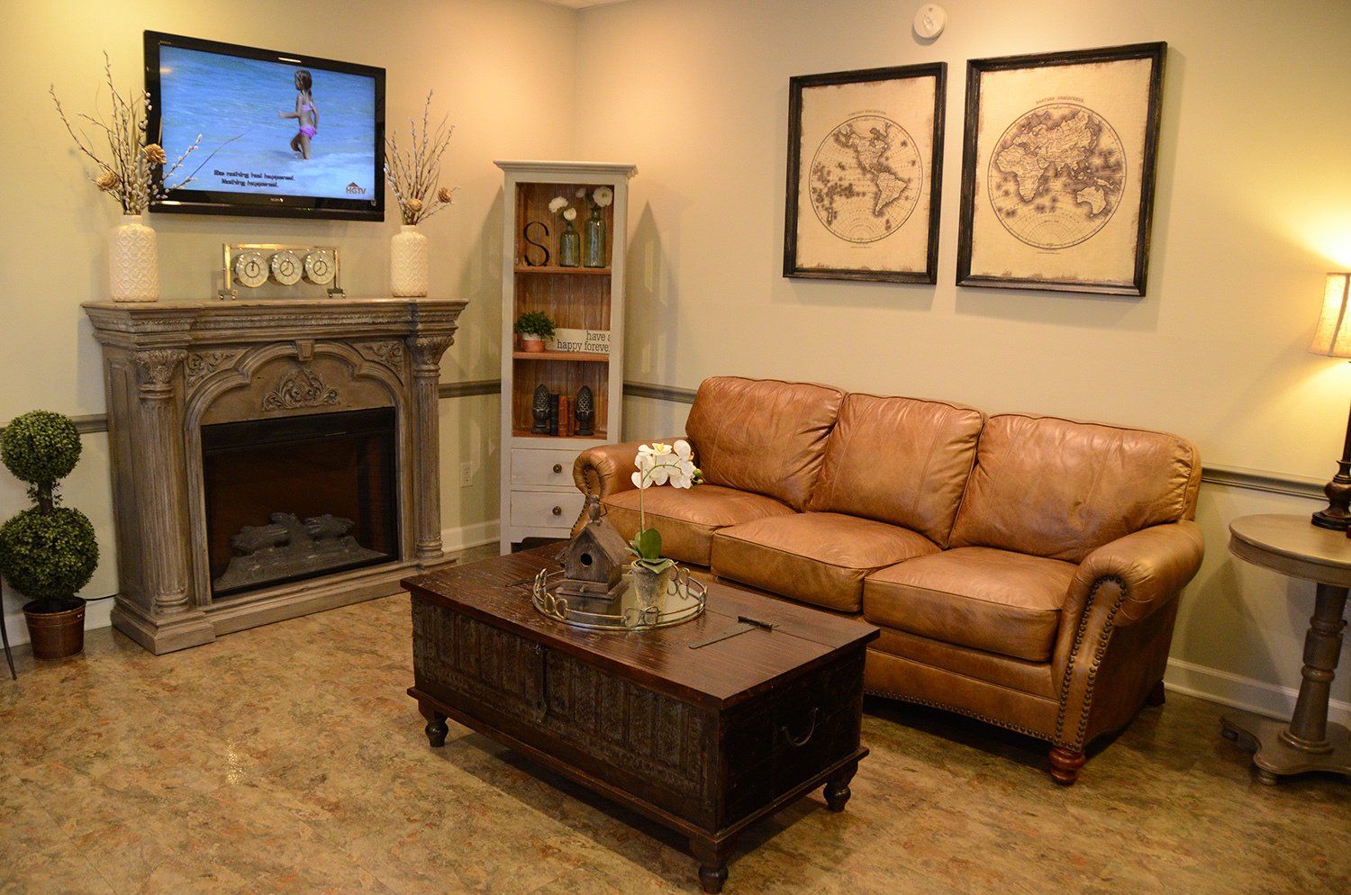 Cozy sofa at the clinic