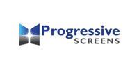 Progressive Screens logo in blue and gray with stylized window icon