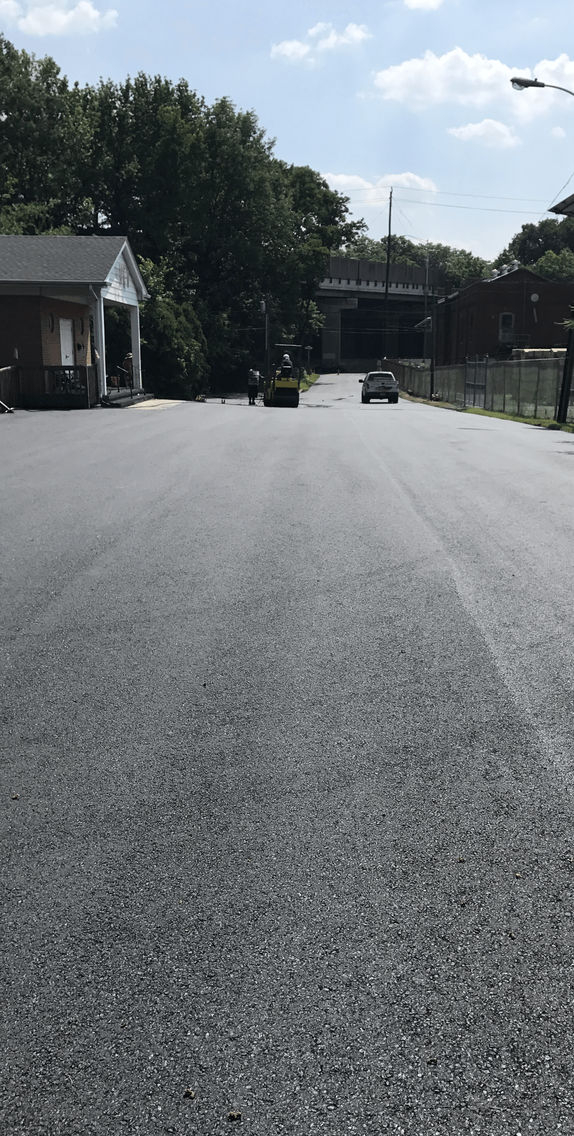 Commercial asphalt road