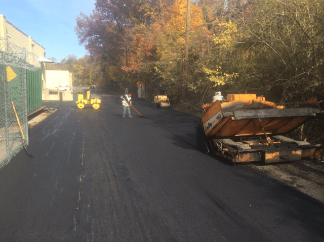 Man doing asphalt work