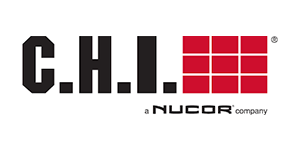 A logo for c.h.i. a nucor company