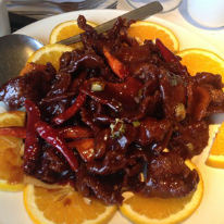 Chicken with Chinese Spinach.