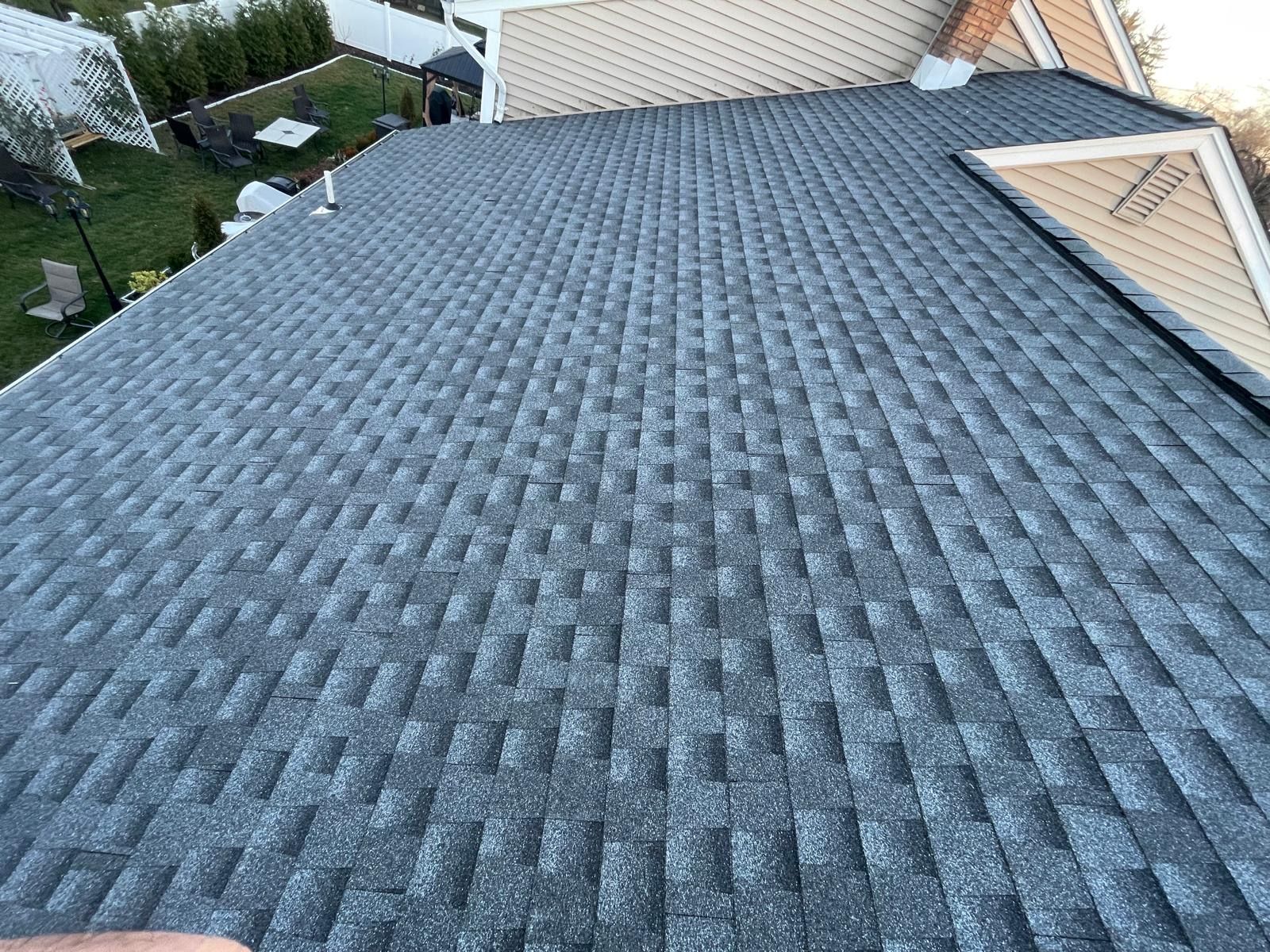 new roof installation work