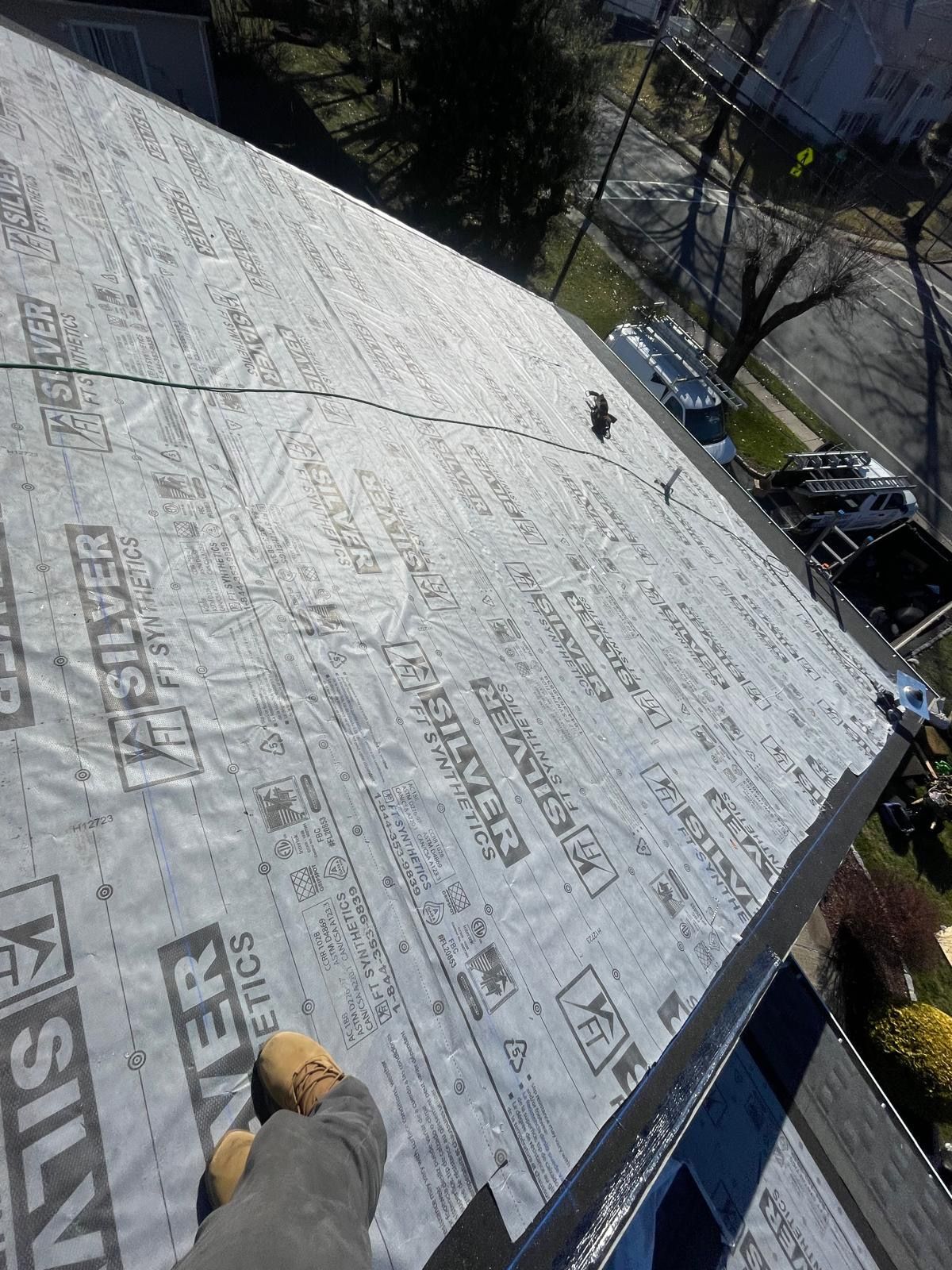 roof installation work in progress