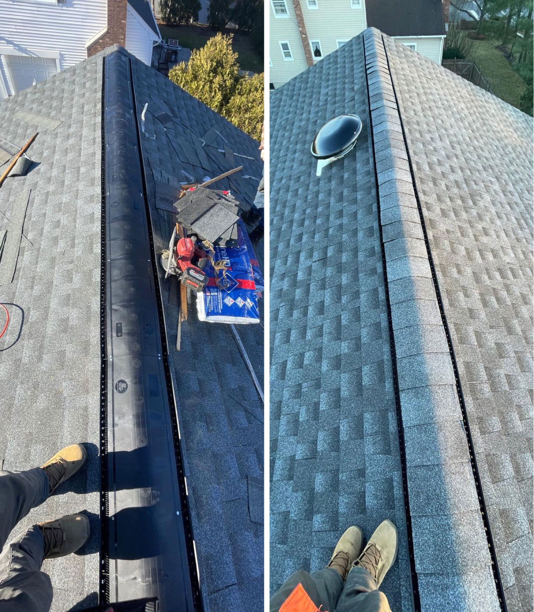 roof ridge vent installation