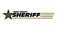 Rock County Sheriff logo with a star, text, and horizontal lines.