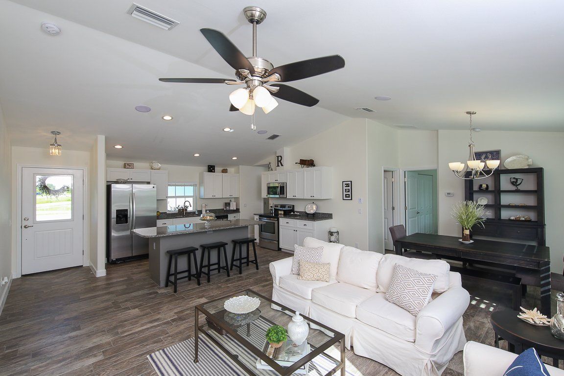 Kitchen and living area