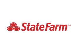 The state farm logo is red and white on a white background.
