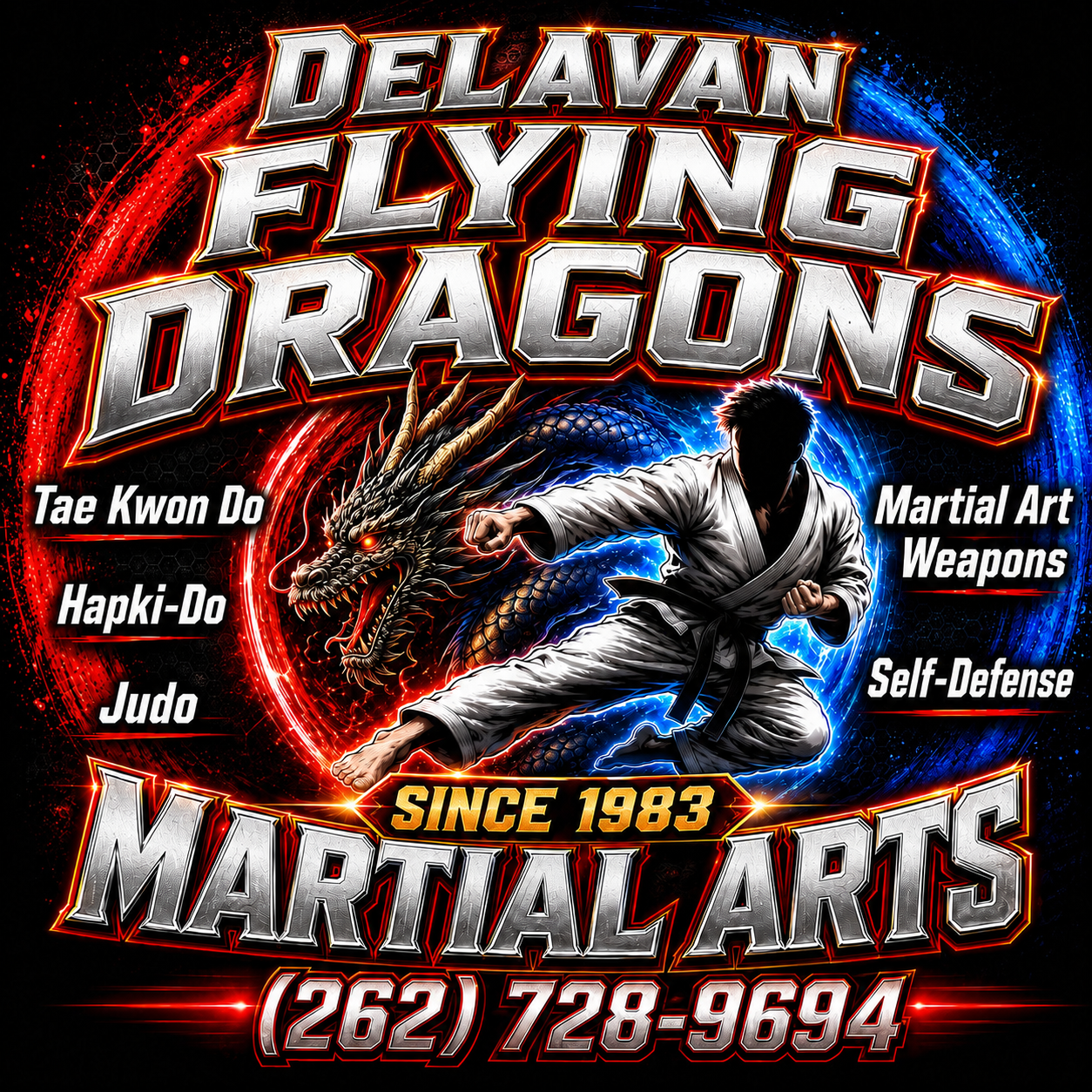 Delavan Flying Dragons Martial Arts logo