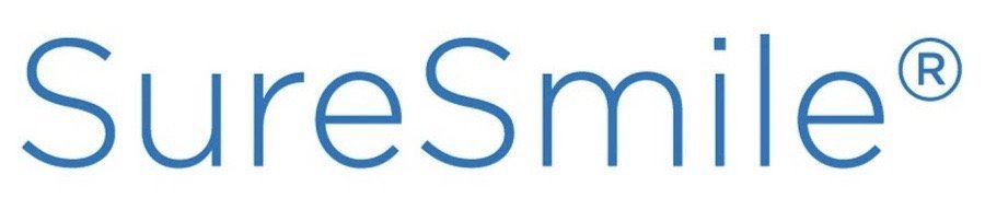 SureSmile logo in blue for clear aligners