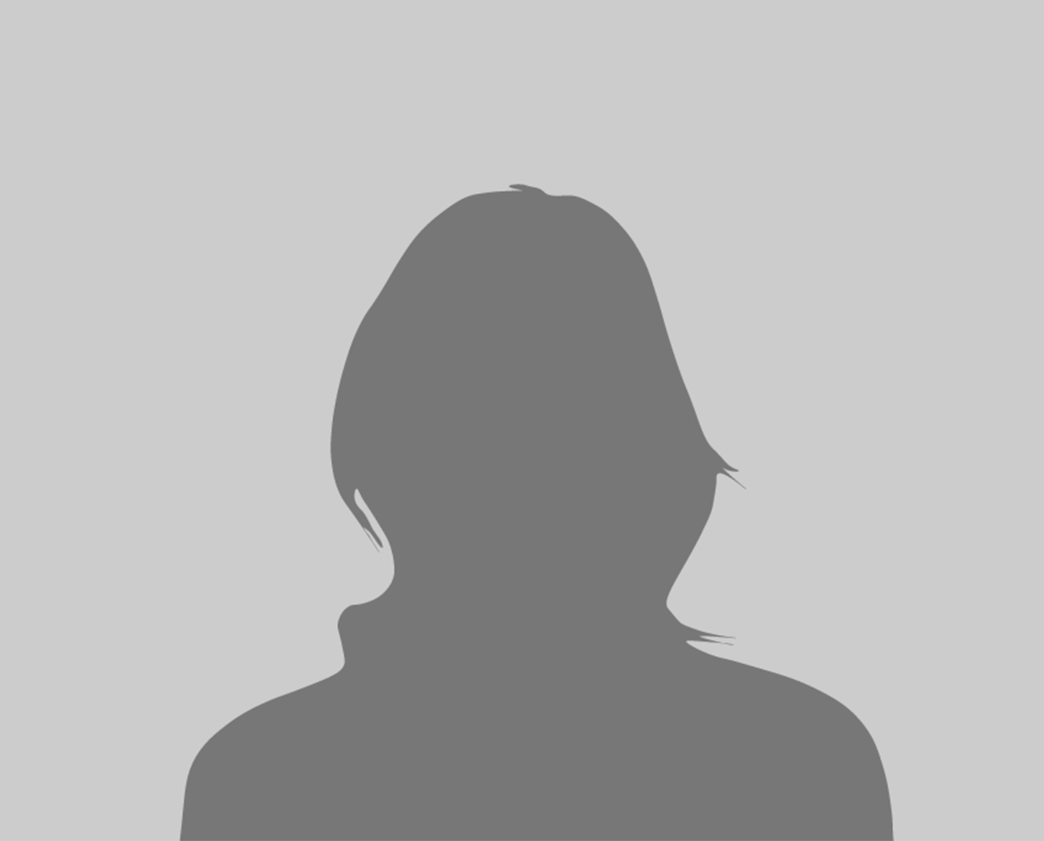 A grey silhouette of a person's head and shoulders against a light grey background.