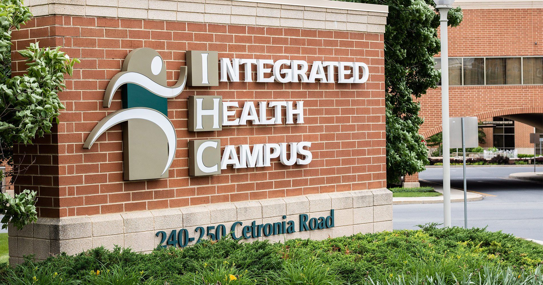 Sign for the Integrated Health Campus where Nurture Dental Health is located