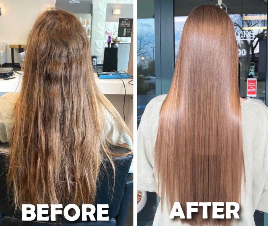 before and after the proaddiction hair treatment