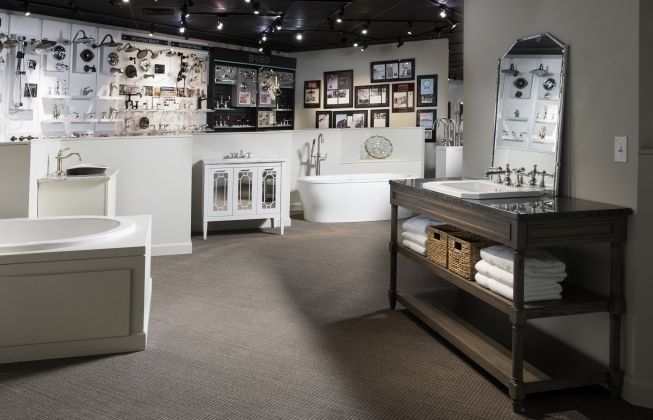 Studio renovation for bathroom and kitchen fixtures display