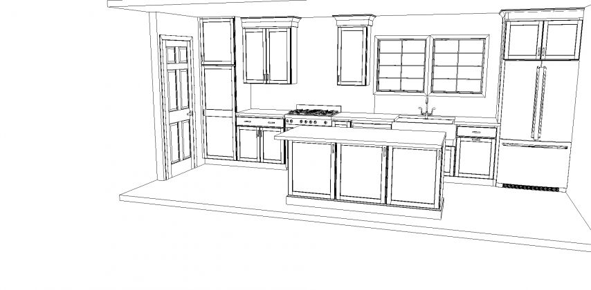 Hershey transitional kitchen blue print