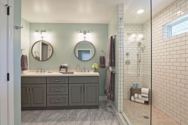 Linglestown transitional master bathroom