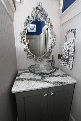 Mechanicsburg transitional powder room
